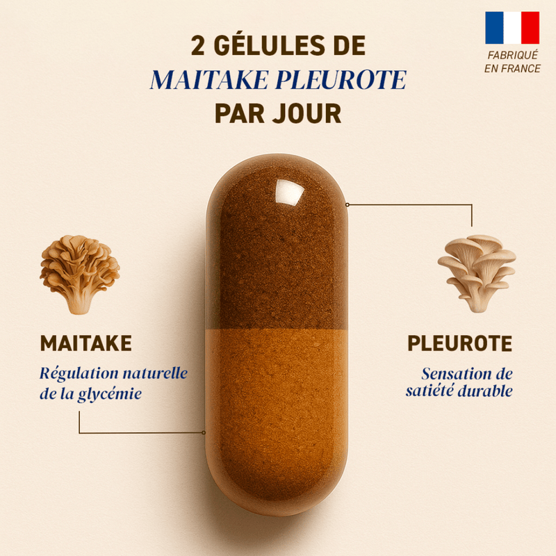 French Mush compléments alimentaires à base d'extraits de champignons médicinaux biologiques fabriqués en France Pack perte de poids Bio - gélules -