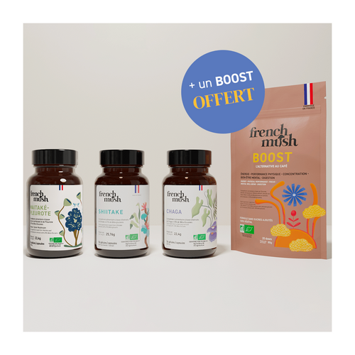 French Mush compléments alimentaires à base d'extraits de champignons médicinaux biologiques fabriqués en France Pack Summer Body Bio - -