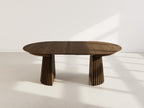 Freya - Table À Manger Ronde Extensible 4 À 8 Personnes - Effet Bois Foncé - Marron