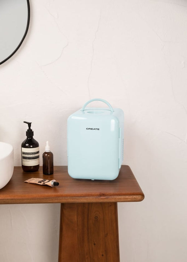 Fridge Mini Box - Mini Réfrigérateur Avec Fonction Chaud/Froid 4 L - Bleu Pastel