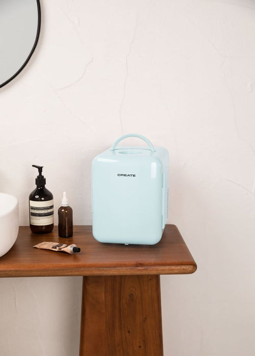 Fridge Mini Box - Mini Réfrigérateur Avec Fonction Chaud/Froid 4 L - Bleu Pastel