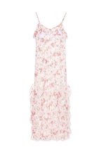 Robe Longue En Dentelle À Volants Floral