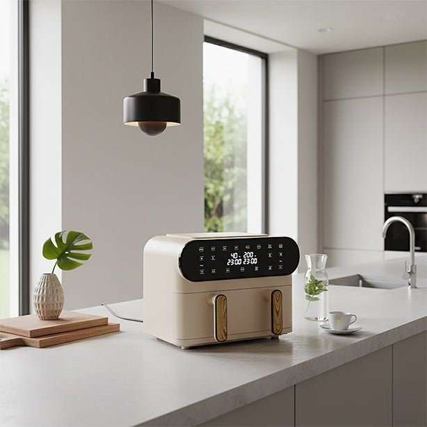 Colorama - Heteluchtfriteuse Met Dubbele Mand - 11 L - Crème