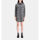 Vestido camisero de lana - Gris - Mujer
