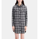 Vestido camisero de lana - Gris - Mujer
