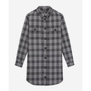 Vestido camisero de lana - Gris - Mujer