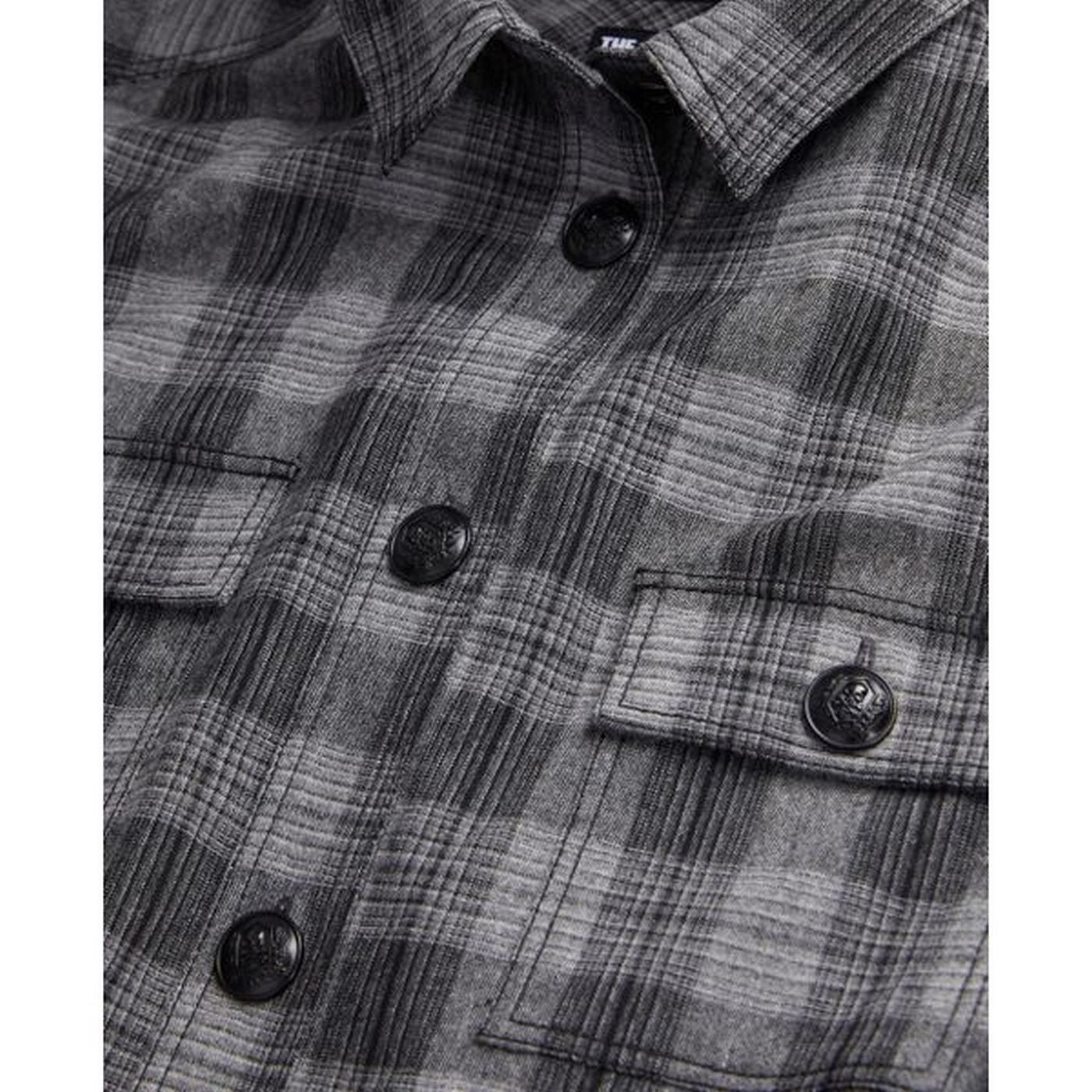 Wool Shirt Dress - Gray - Women