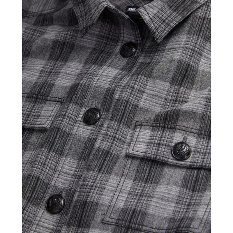 Vestido camisero de lana - Gris - Mujer