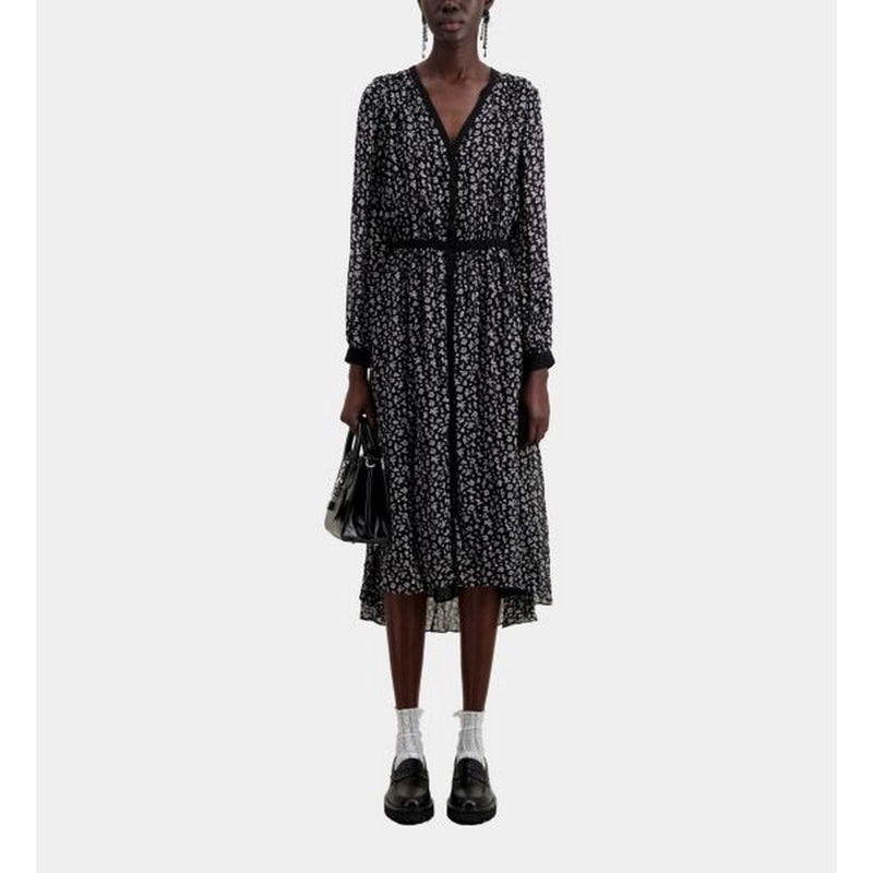 The Kooples - Vestido camisero - Negro - Mujer