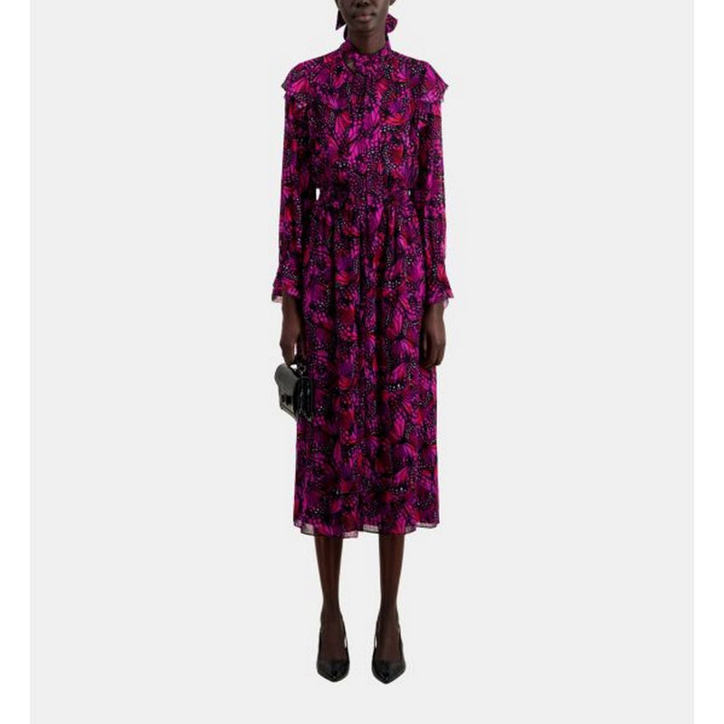 Vestido midi - Rosa - Mujer