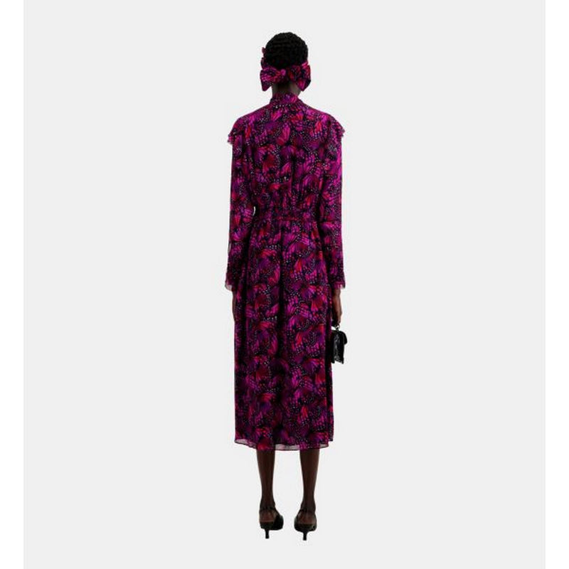 Vestido midi - Rosa - Mujer