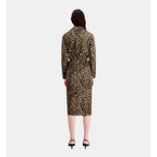 The Kooples - Robe Fourreau En Soie - Beige - Femme