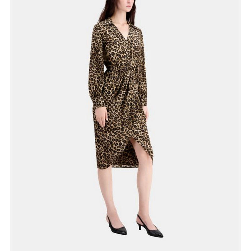 Robe Fourreau En Soie - Beige - Femme