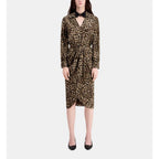 The Kooples - Robe Fourreau En Soie - Beige - Femme