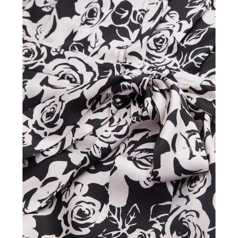 Vestido cruzado - Negro - Mujer