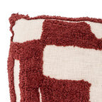 Olica - Coussin - Rouge - Coton Oeko-Tex®