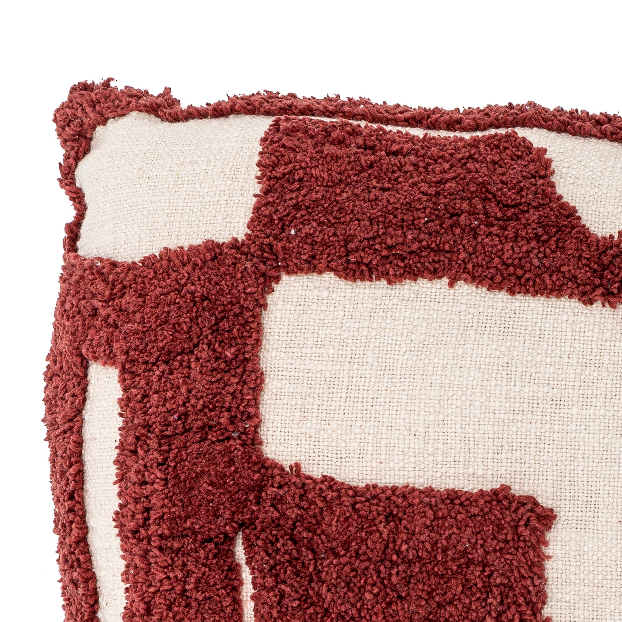 Olica - Coussin - Rouge - Coton Oeko-Tex®