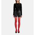 The Kooples - Short En Cuir Biker - Femme