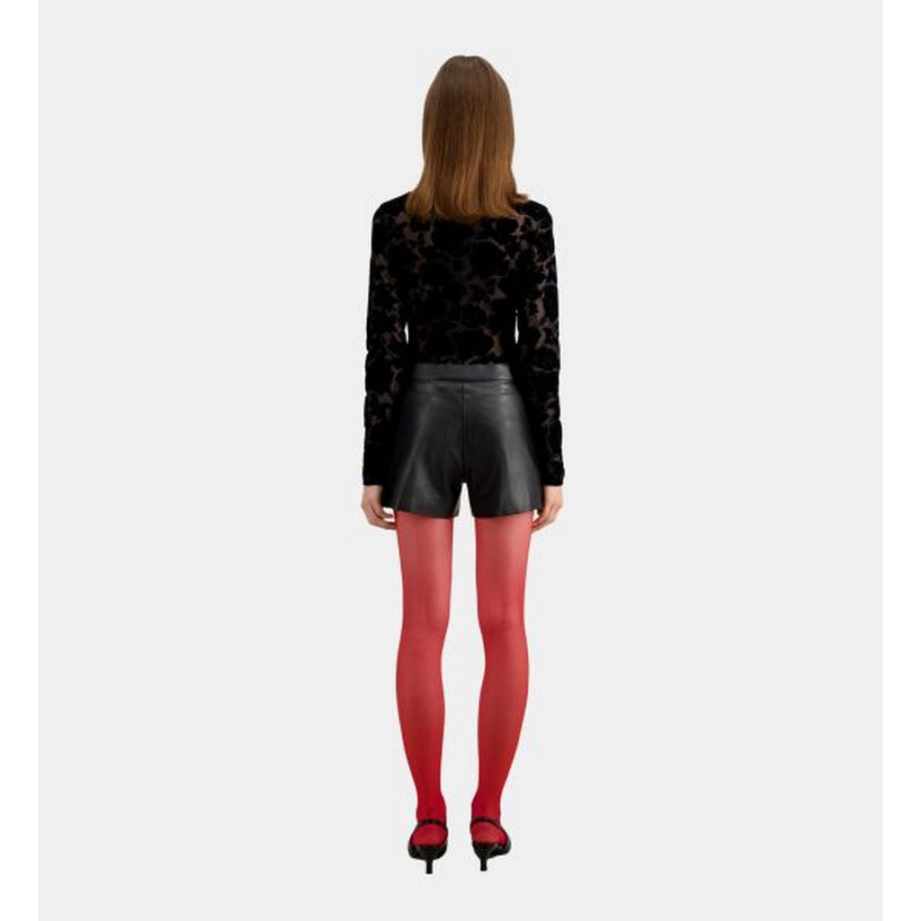 The Kooples - Short En Cuir Biker - Femme