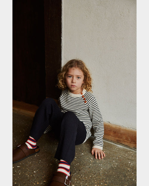 Fub - Jersey De Lana Merino Crudo/Azul Marino