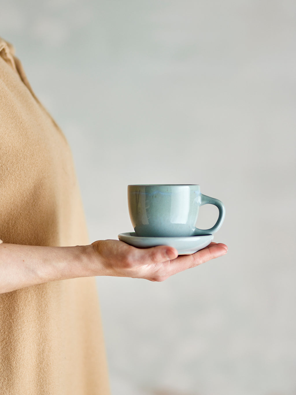 Brenta - Tasse Avec Soucoupe - Bleu - Grès