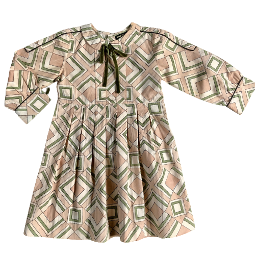 Robe Vintage tile print, collection Bonjour "Au bonheur des Dames" - Sélection Bonjour à retrouver sur amaetc.com, concept store eco friendly pour enfants