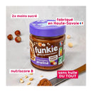La 1ère pâte à tartiner praliné sans huile du tout, moitié moins sucrée et sans huile du tout, fabriqué en France et Funkie.