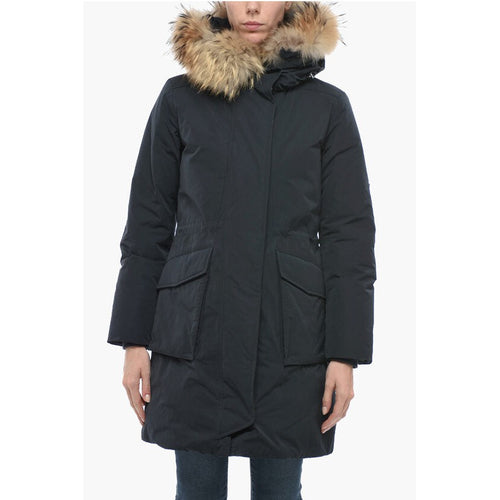 Fur-Trimmed Military Padded Parka