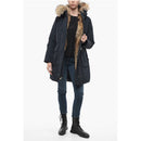 Fur-Trimmed Military Padded Parka