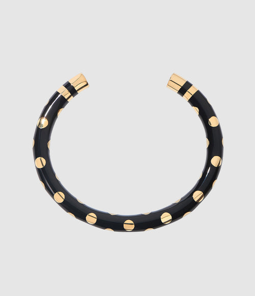 Aurelie Bidermann - Jonc Positano Clous Noir - Femme