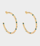 Aurelie Bidermann - Créoles Positano Pois Gm Émeraude - Femme