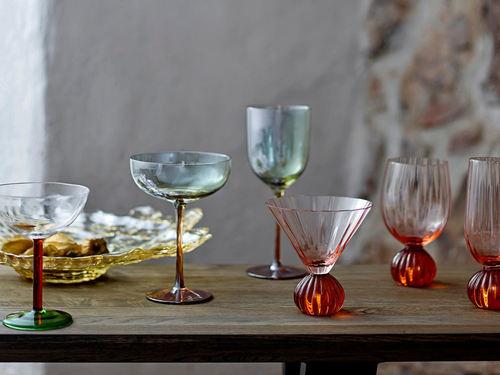 Martine - Set of 6 Cocktail Glasses - Multicolour - Glass