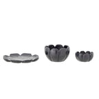 Reiko - Set of 4 Candle Holders - Black - Marble