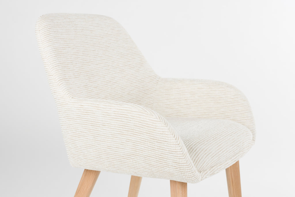 Loua - Dining Chair - Polyester - Off-White/Off-White