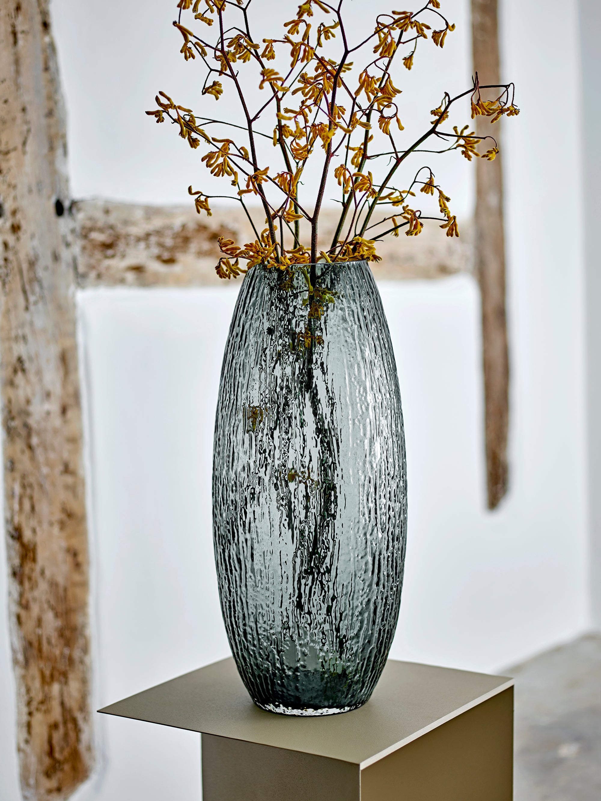 Brock - Vase - Grey - Glass