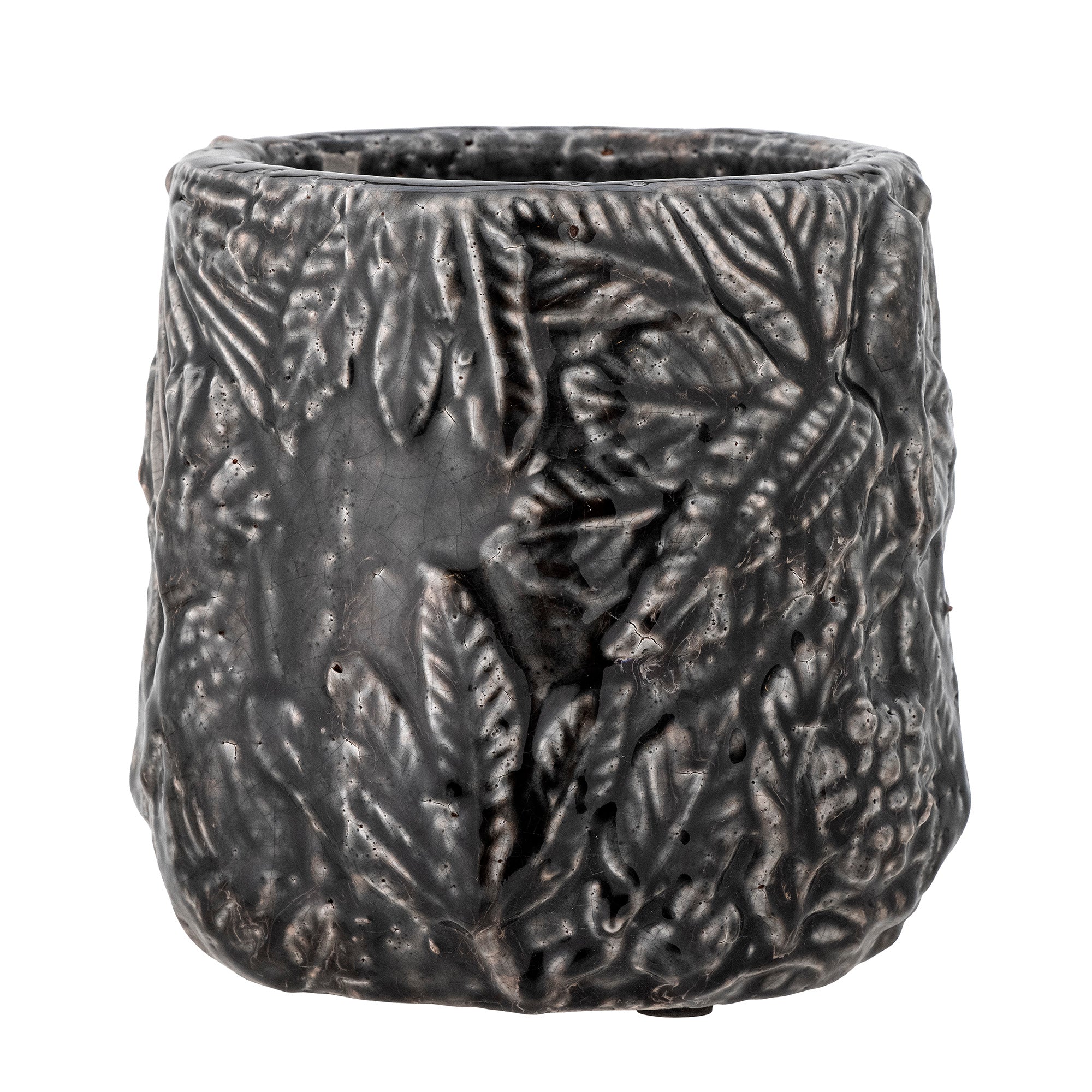 Nikou - Macetero Deco - Negro - Terracota