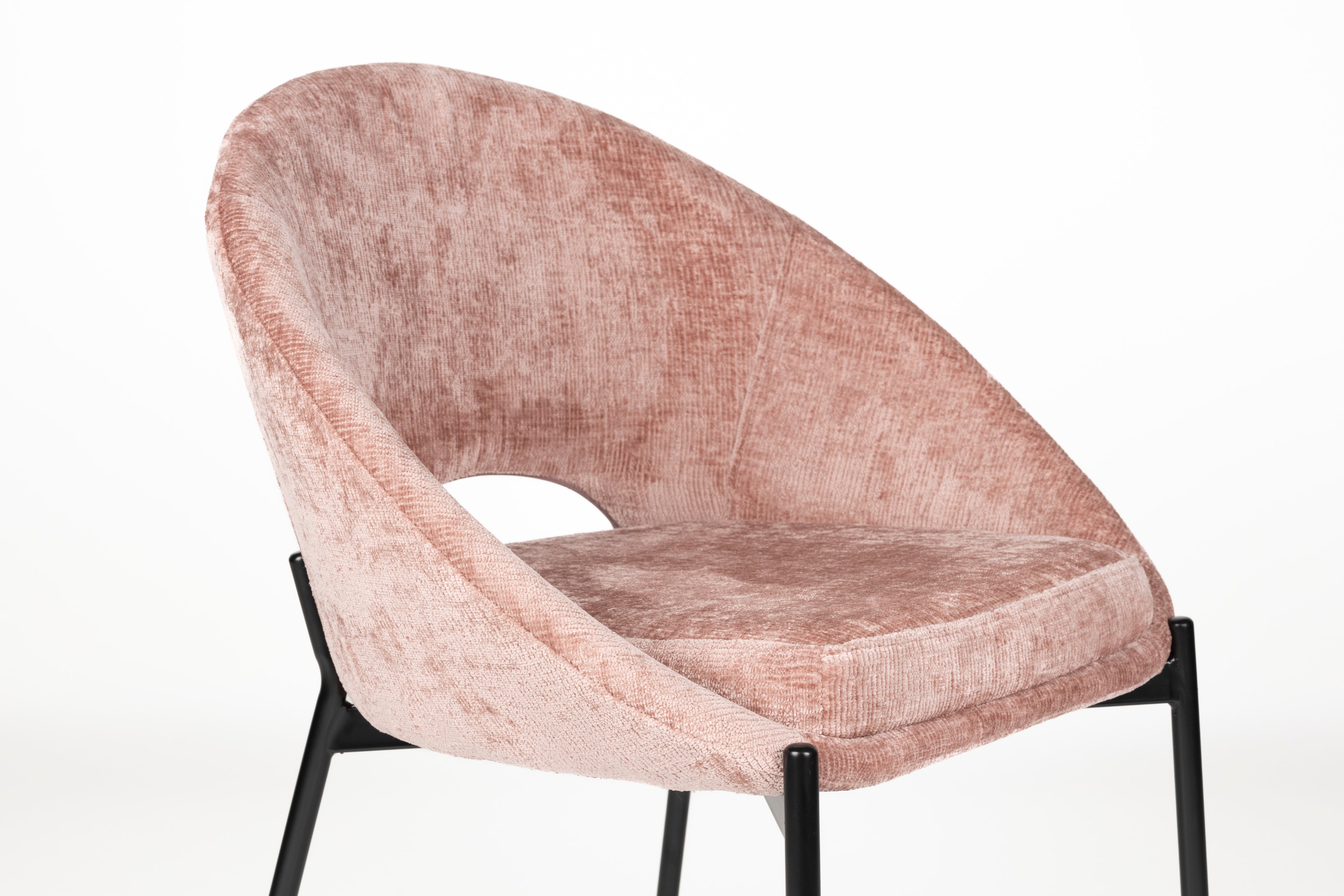Dando - Dining Room Chair - Polyester - Old Pink