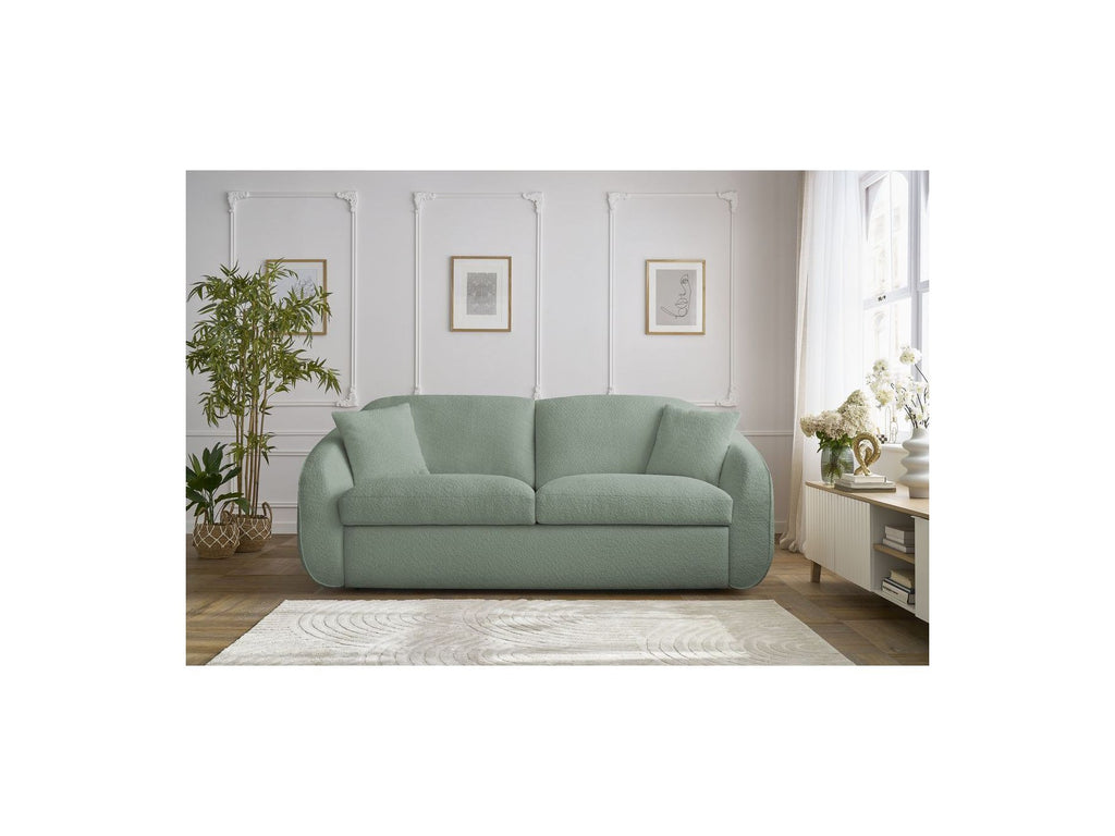 Cezanne - Straight Sofa Bed with Express Opening - Bouclé Fabric