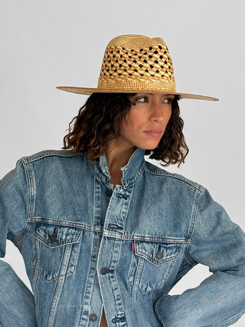 Gabby Straw Hat - Natural Terracotta