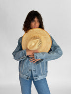 Gabby Straw Hat - Natural Terracotta