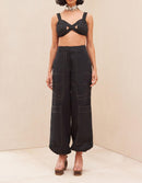 Top de crochet Gabi - Negro