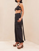 Top de crochet Gabi - Negro