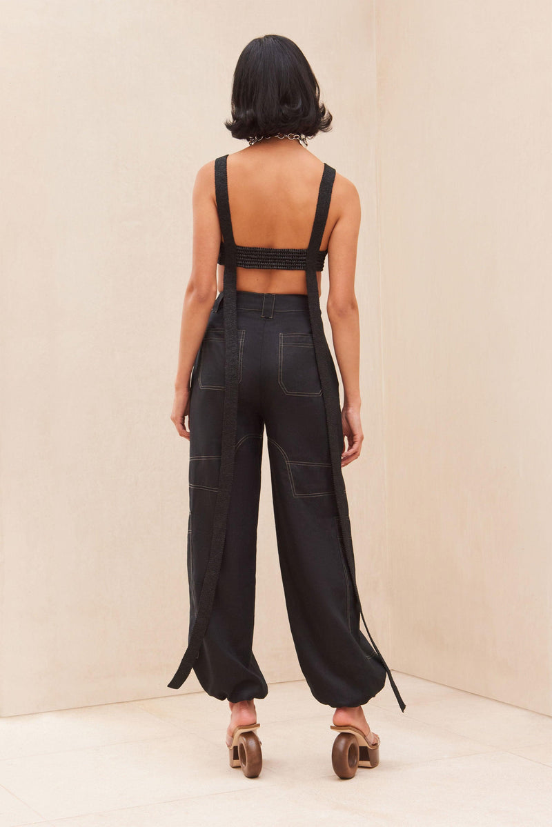 Top de crochet Gabi - Negro