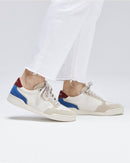 Gabriel Sneakers Mujer - Piel Y Ante Azul / Beige / Burdeos