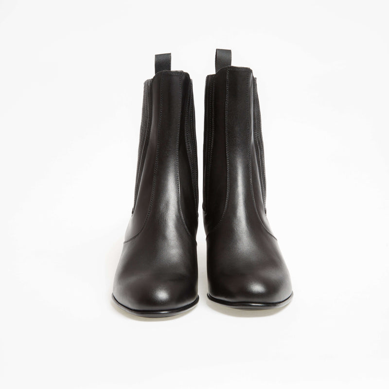 Bottines Gaia - Cuir De Veau Lisse - Noir