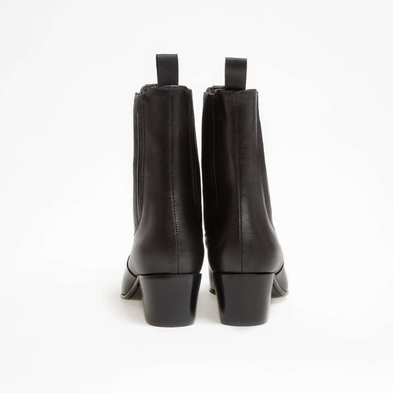 Bottines Gaia - Cuir De Veau Lisse - Noir