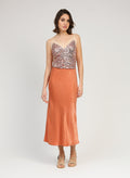 Jupe Midi Galvine Terracotta