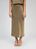 Jupe Midi Galvine Kaki