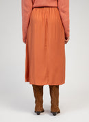 Ganelia Terracotta Midi Skirt