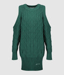 Ganni - Pull Épaules Dénudées Vert - Femme